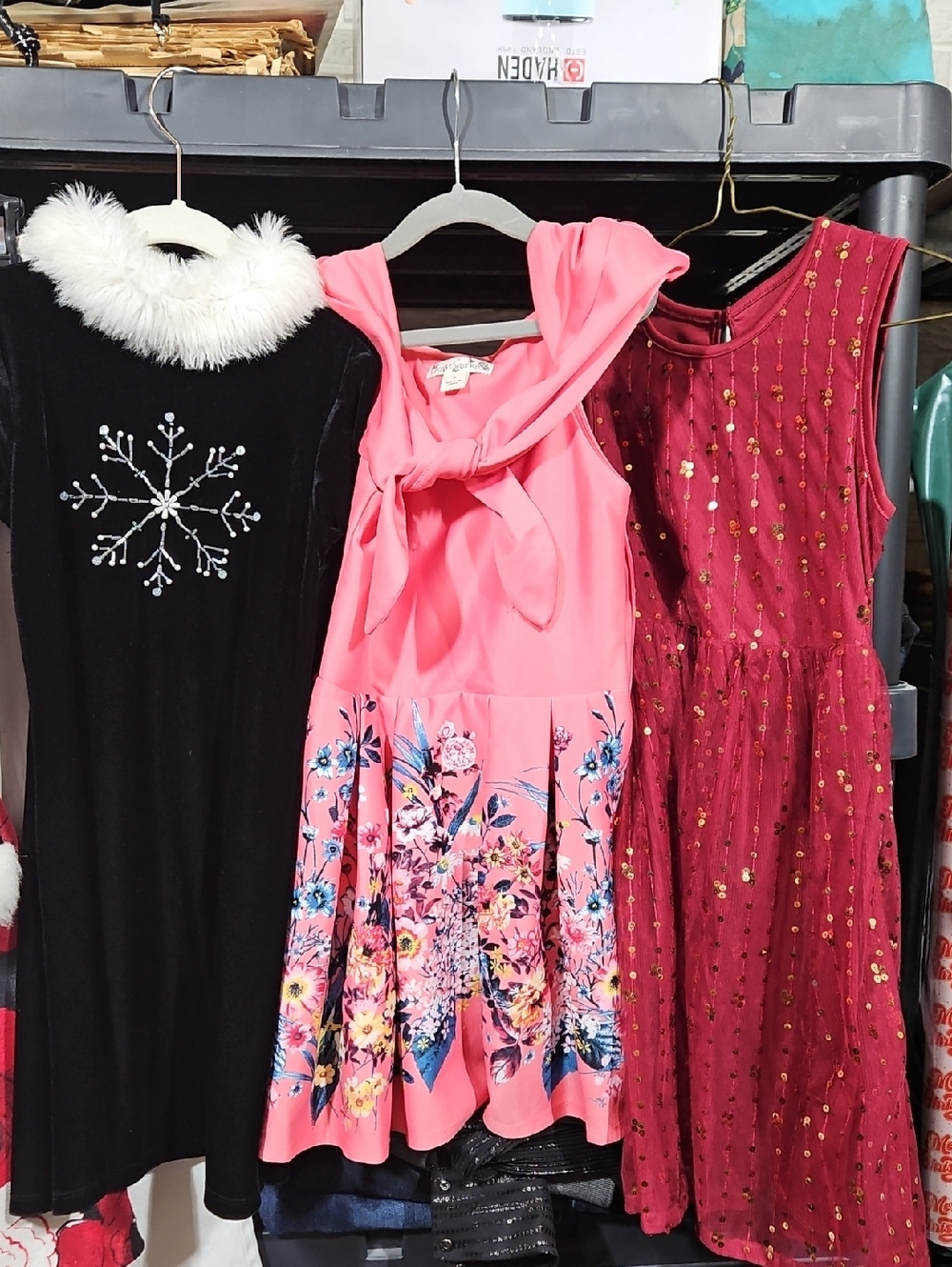 Bonnie Jean Pink Floral Fit-and-Flare Dress